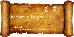 Bodnár Paula névjegykártya